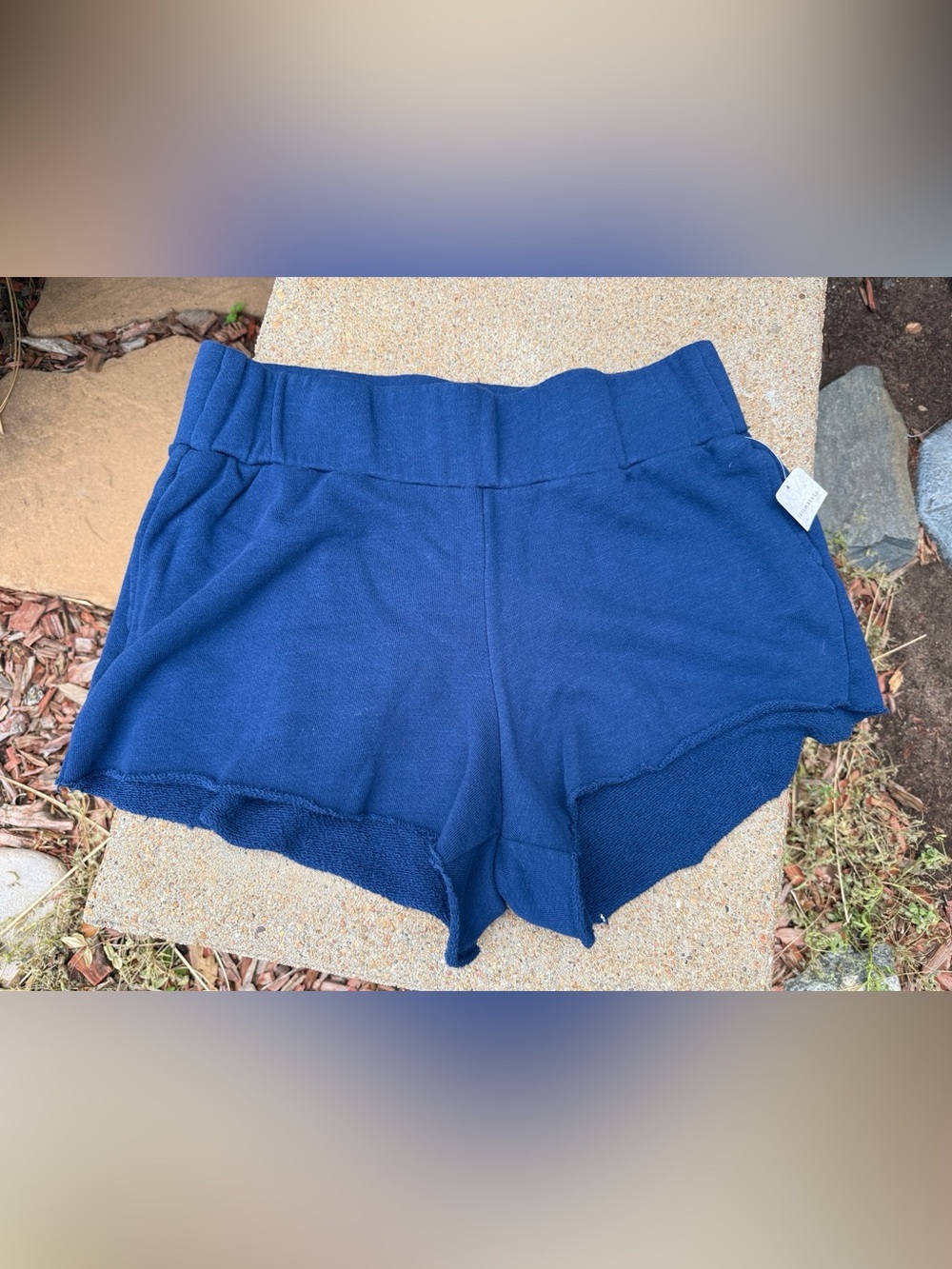 Free People Women's High Waist Blue Lounge Shorts